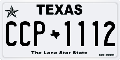 TX license plate CCP1112