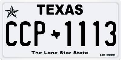 TX license plate CCP1113