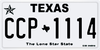TX license plate CCP1114