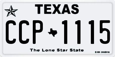 TX license plate CCP1115