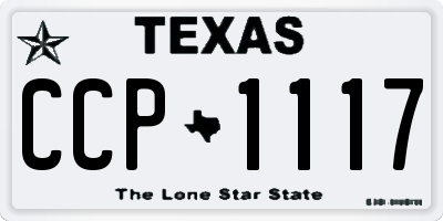 TX license plate CCP1117