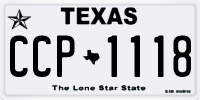 TX license plate CCP1118