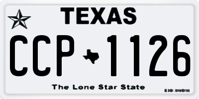 TX license plate CCP1126