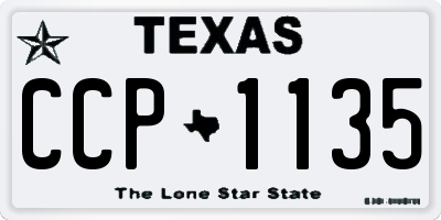 TX license plate CCP1135