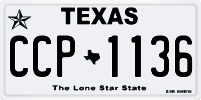 TX license plate CCP1136