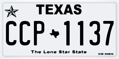 TX license plate CCP1137
