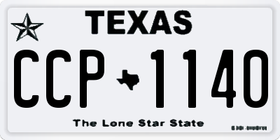 TX license plate CCP1140