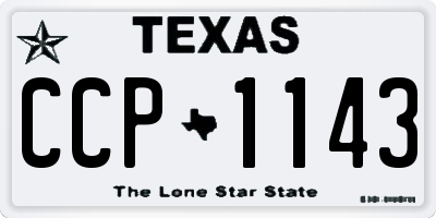 TX license plate CCP1143