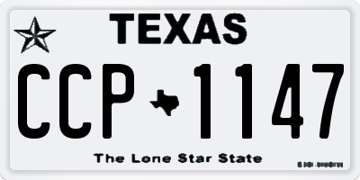 TX license plate CCP1147