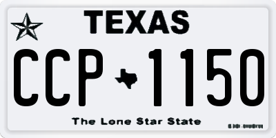 TX license plate CCP1150