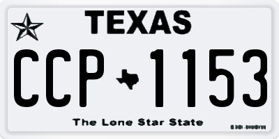 TX license plate CCP1153