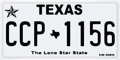 TX license plate CCP1156