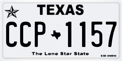 TX license plate CCP1157