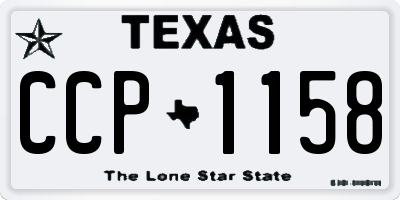 TX license plate CCP1158