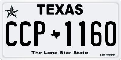 TX license plate CCP1160