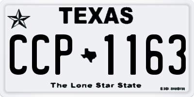 TX license plate CCP1163