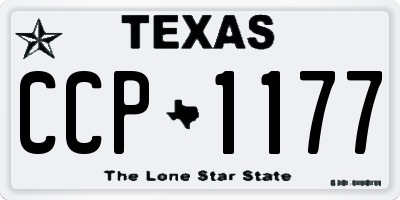 TX license plate CCP1177