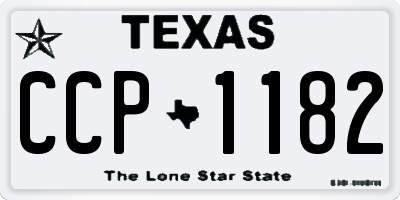 TX license plate CCP1182