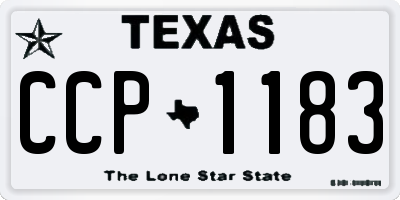 TX license plate CCP1183