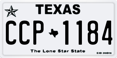 TX license plate CCP1184