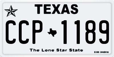 TX license plate CCP1189