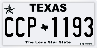 TX license plate CCP1193