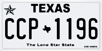 TX license plate CCP1196