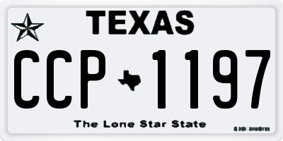 TX license plate CCP1197