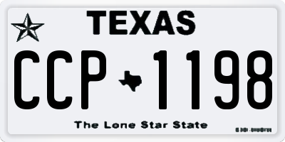 TX license plate CCP1198