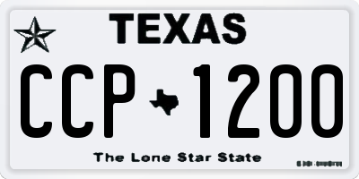 TX license plate CCP1200