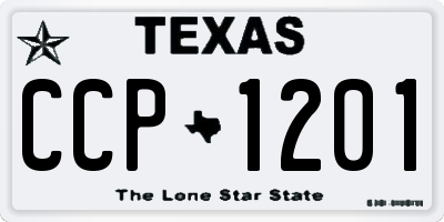 TX license plate CCP1201