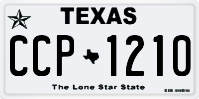 TX license plate CCP1210