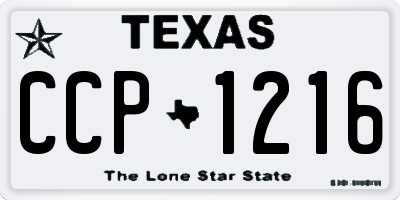 TX license plate CCP1216