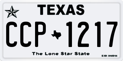 TX license plate CCP1217