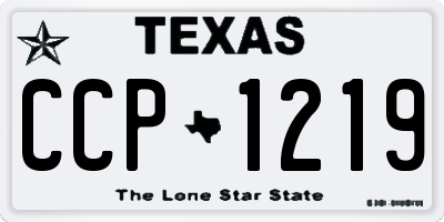 TX license plate CCP1219