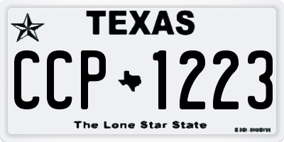 TX license plate CCP1223