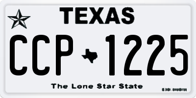 TX license plate CCP1225