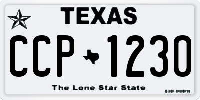 TX license plate CCP1230