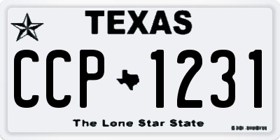 TX license plate CCP1231