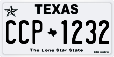 TX license plate CCP1232