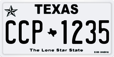 TX license plate CCP1235