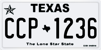 TX license plate CCP1236