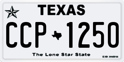 TX license plate CCP1250