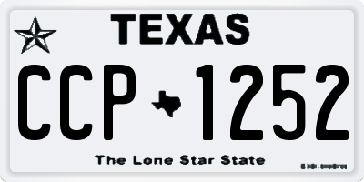 TX license plate CCP1252