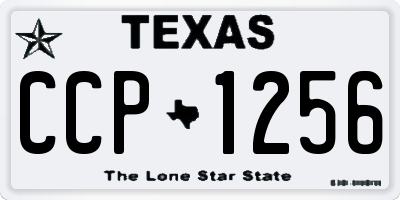 TX license plate CCP1256