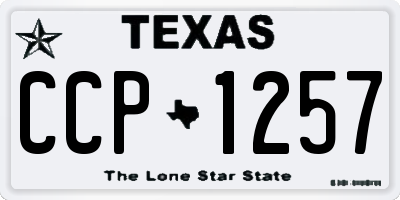 TX license plate CCP1257
