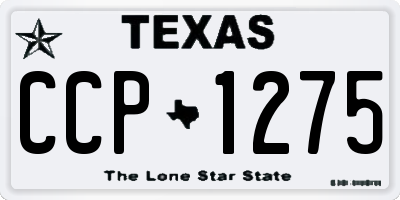 TX license plate CCP1275