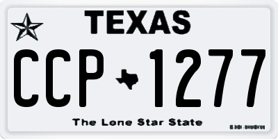 TX license plate CCP1277