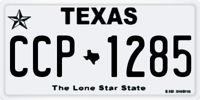 TX license plate CCP1285