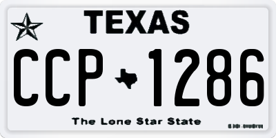 TX license plate CCP1286